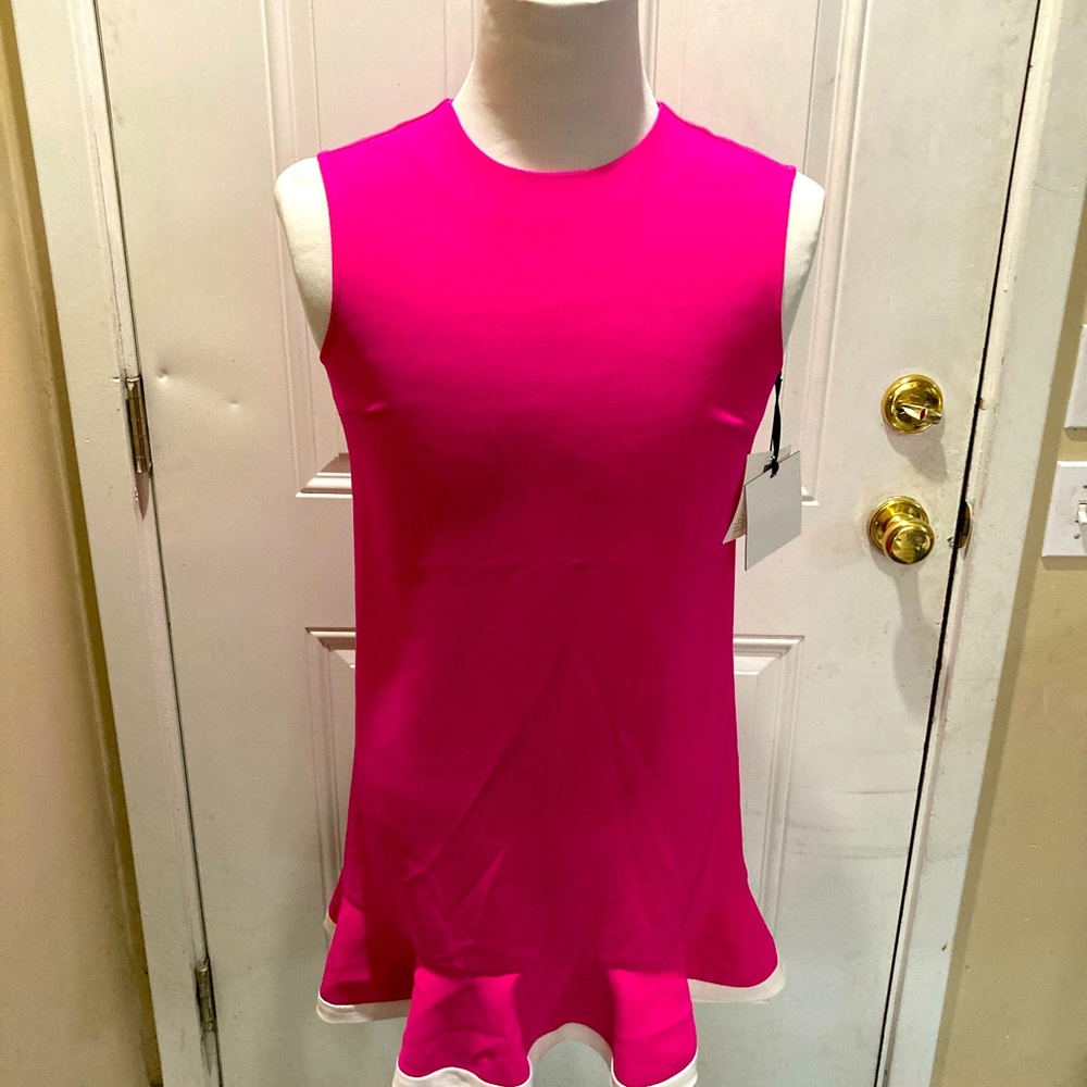 BNWT Victoria Beckham Fuchsia Retro style dress(M)